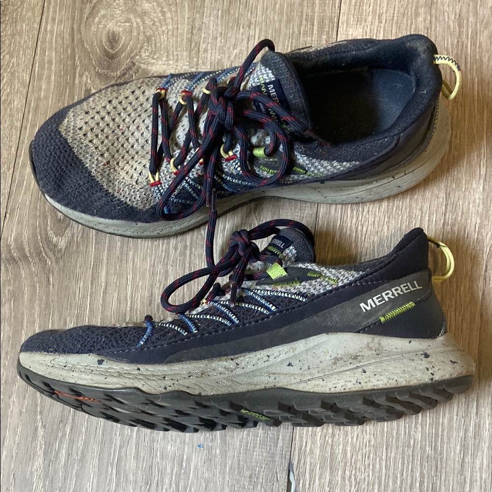 Merrell Black and Gray Athletic Shoes for Trail Running